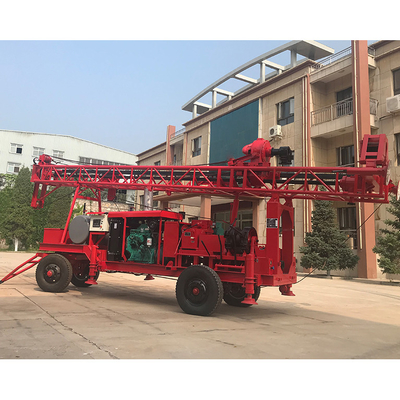 GL - IIA 300 متر چاه کوچک حفاری تریلر قابل حمل موتور دیزلی نصب شده