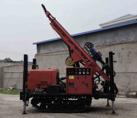 Gl180r آب چاه حفاری ریگ لاستیک خزنده 180m عمق 138-203mm قطر سوراخ