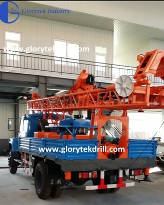 Dth سوراخ چاه آب چاه حفاری کامیون سوار 300 متر ماشین قابل حمل