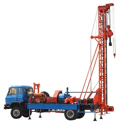 400 متر چاه آب کوچک حفاری کامیون چرخدار خارج از جاده Borewell گردش معکوس