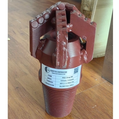 5 1/8 131mm قطر Pdc سوراخ سنگ بیت 5 تیغه