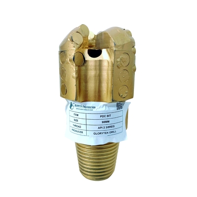 اکتشاف مواد معدنی 4 تیغه سوراخ روغن 98mm PDC سوراخ