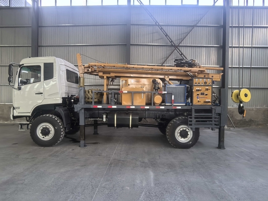 دکل حفاری چاه آب عمیق هیدرولیکی GL500T نصب شده بر روی کامیون