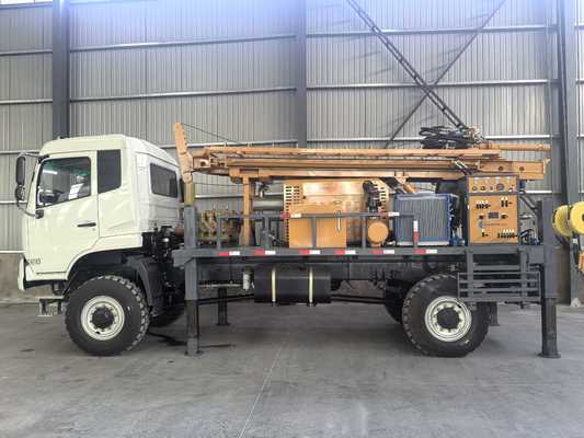 دکل حفاری چاه آب عمیق هیدرولیکی GL500T نصب شده بر روی کامیون