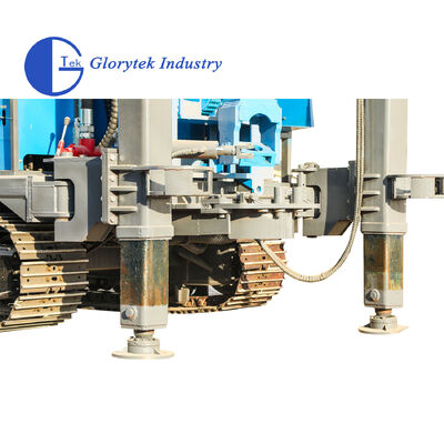 GL600S استیل کرولر نوع آب چاه حفاری/برگه حفاری با چکش DTH یا پمپ گل برای حفاری