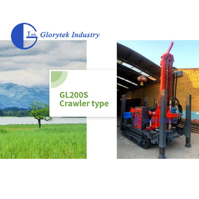 Fully Hydraulic 200m Depth Borehole Drill/Drilling Rig Machines with Crawler Chassis